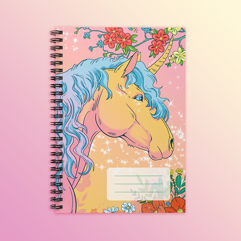 Blue Maned Beauty Unicorn Notebook