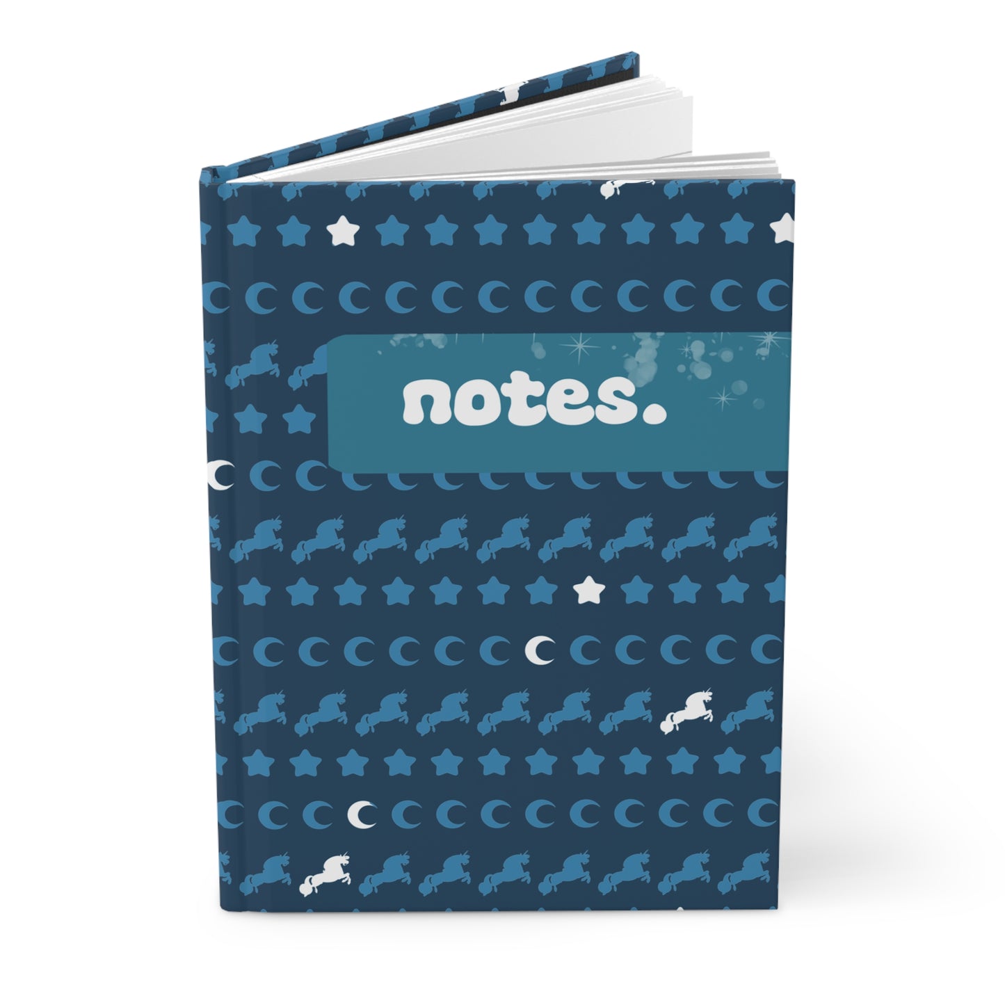 Unicorns Among Stars - Hardcover Notebook