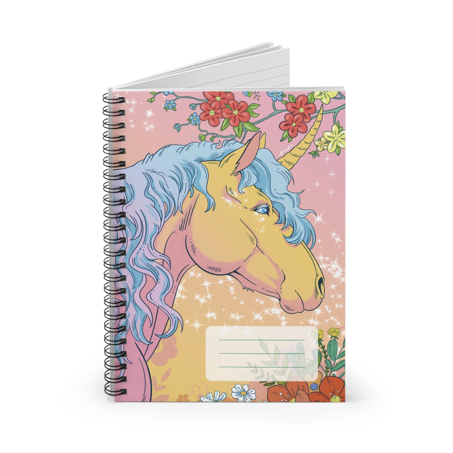 Blue Maned Beauty Unicorn Notebook