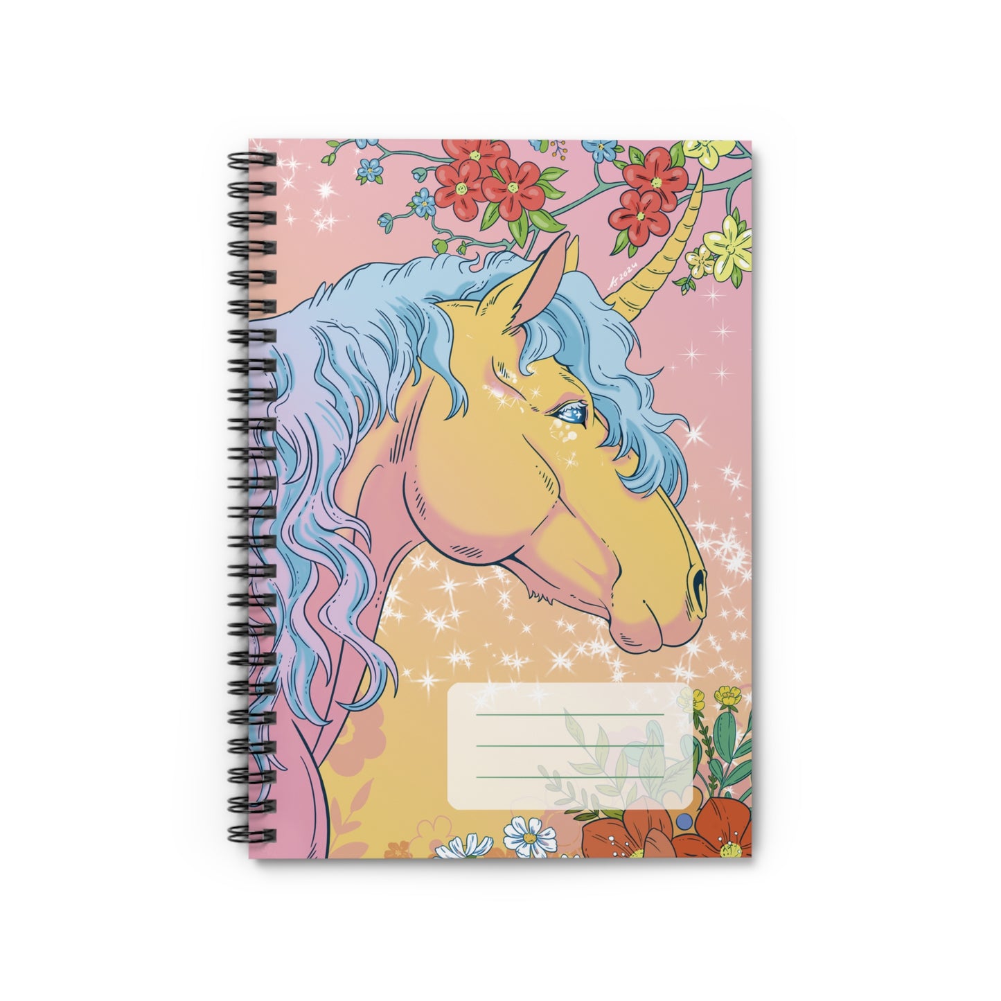 Blue Maned Beauty Unicorn Notebook