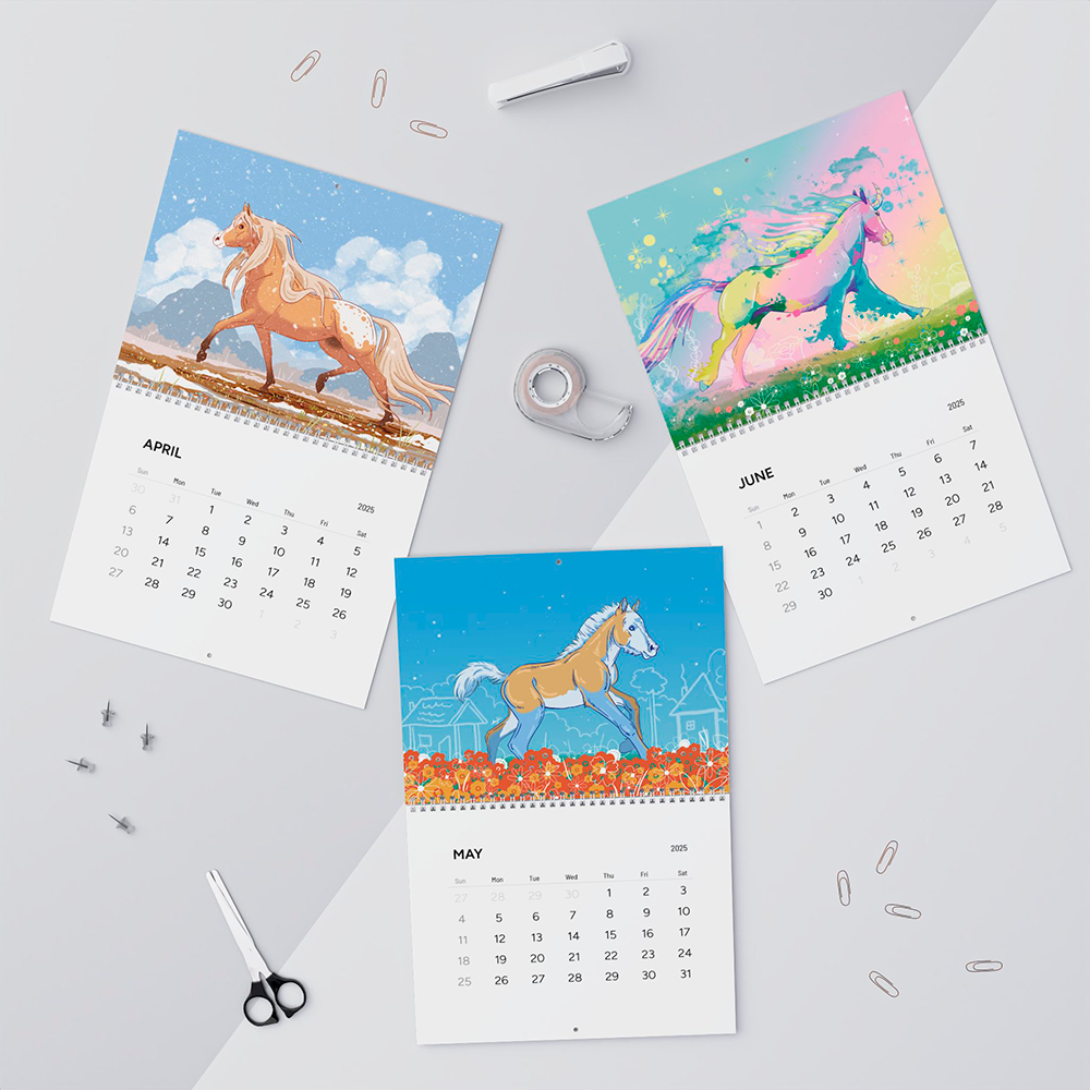 Horses and Unicorns Calendar 2025