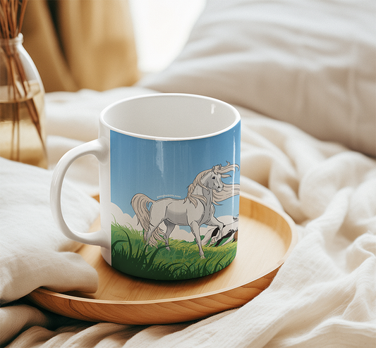 Freedom, Wild horses Mug / White