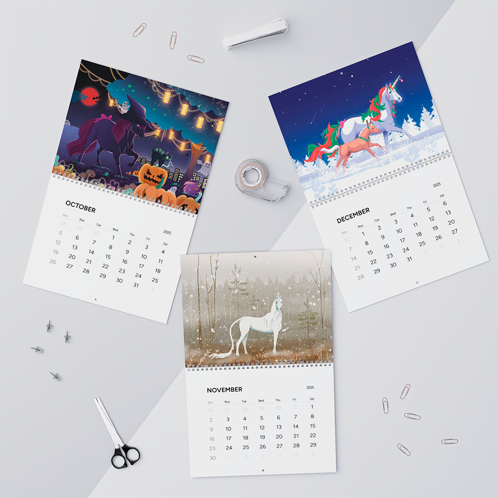 Horses and Unicorns Calendar 2025